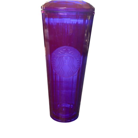 Starbucks 2021 Fall Purple Blue Edge Glow Dome 24oz Cold Cup Tumbler - Picture 1 of 3